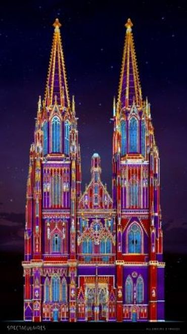 150 Jahre Vollendung der Regensburger Domtürme - Illumination 2