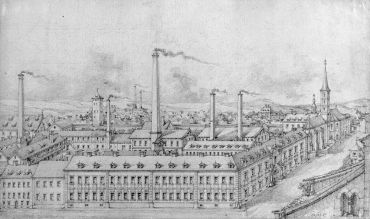 Fotografie: Eine Zeichnung der Rehbach Bleistiftfabrik 