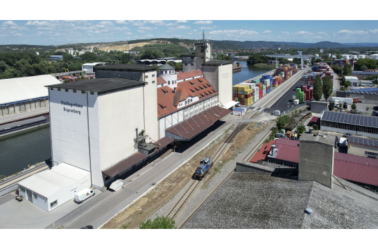 Fotografie: Luftaufnahme des Stadtlagerhauses