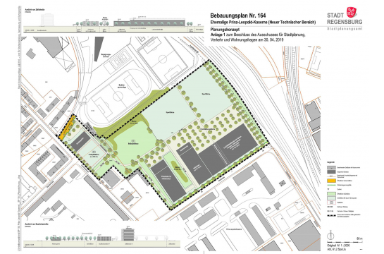 Planungskonzept für den nördlichen Bereich der ehemaligen Prinz-Leopold-Kaserne (Stand 19.09.2017)