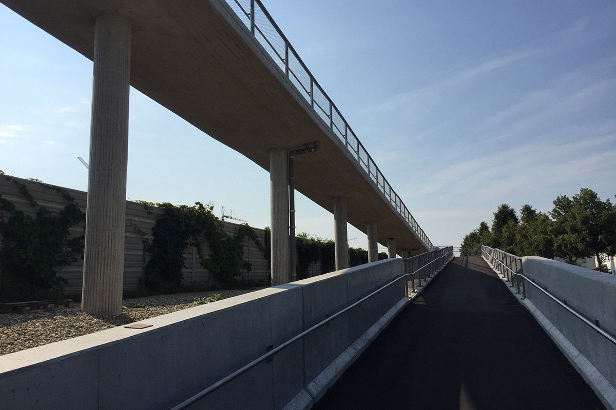 Brückenbau - Eröffnung Geh- und Radwegsteg Pilsenallee