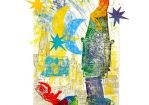 Martin Burgheim, Bruckfraule angelandet, Druck, 25x50cm © druckMal