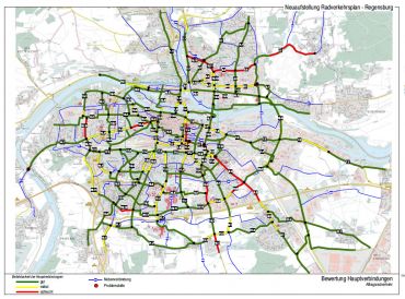 Neuaufstellung Radverkehrsplan Bewertung Hauptverbindungen
