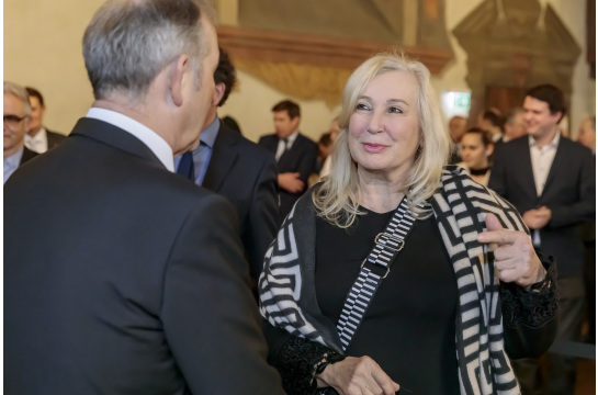 Fotografie: Regina Hellwig-Schmid beim Neujahrsempfang 2023