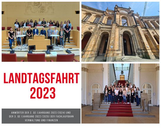 Stadt Regensburg, Verena Lorenz und Nicole Zizler (C) Fotografie - Collage mit Bildern von der Landtagsfahrt 2023