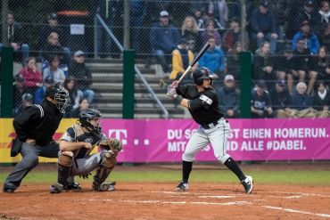 Fotografie: Alexander Schmidt beim Baseball spielen