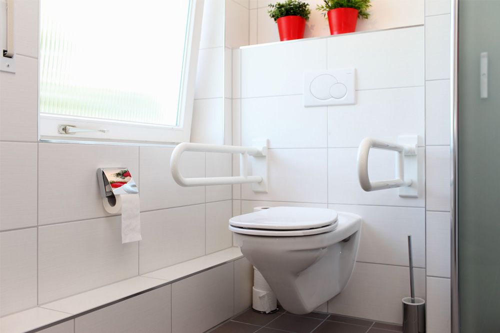 Toilette einer seniorengerechten Wohnung