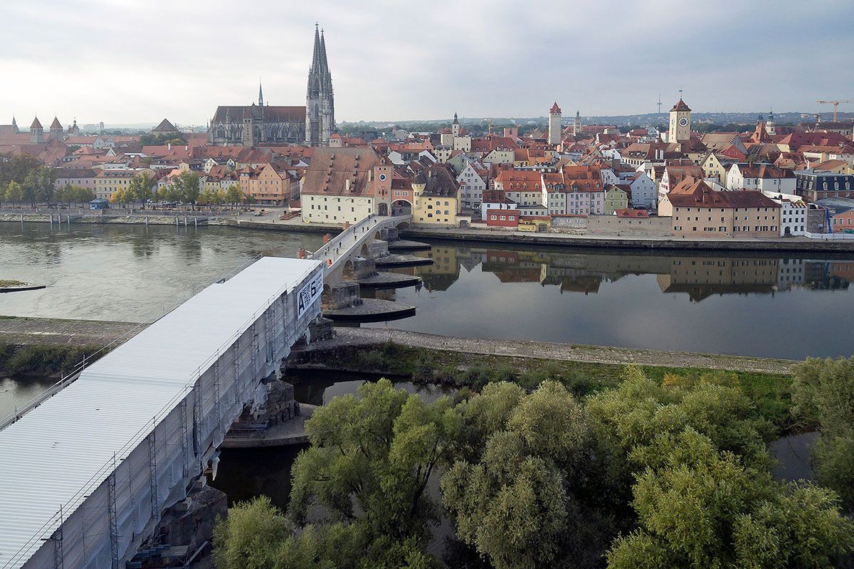 Steinerne Brücke - Impressionen - Baustelle 2017