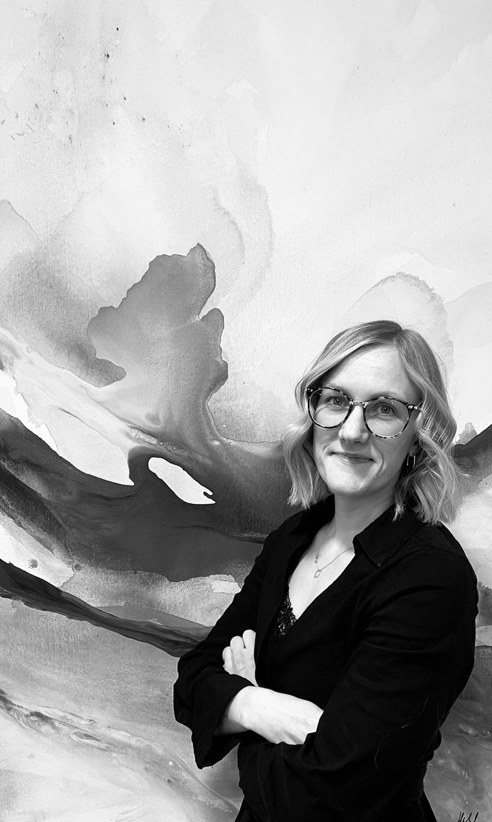 Fotografie - Porträt von Julia Henkel in Schwarz-Weiß
