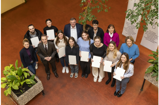 Gruppenfoto bei der Verleihung des Aumüllerpreises Januar 2023