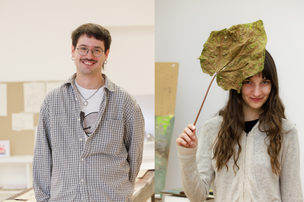 Fotografie der beiden Gastkunstschaffenden Víctor Sánchez de la Peña und Anastasiia Leliuk