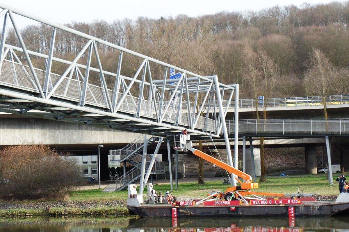 Brückenprüfung - Radweg- und Fußgängersteg über den Staustufenkanal