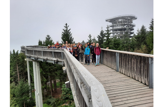 Klasse 5a auf dem Waldwipfelweg in Maibrunn
