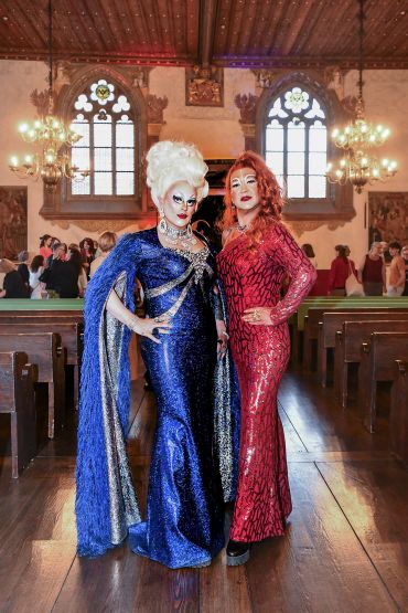 Fotografie: Auch Dragqueens waren bei dem Empfang zu Gast.