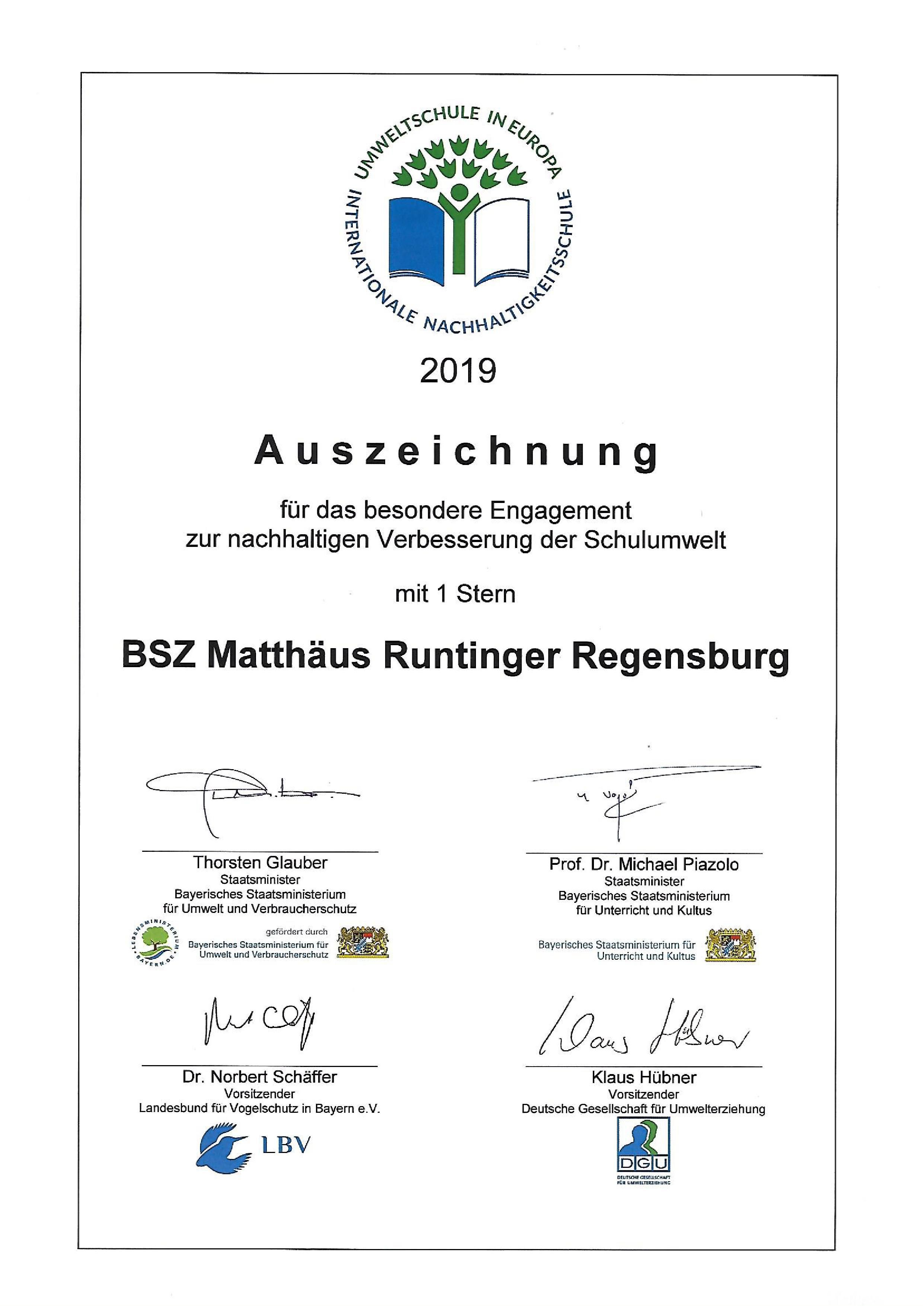 Umweltschule in Europa 2019