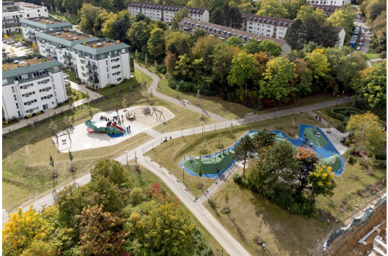 Fotografie: Luftaufnahme des Brixen-Parks