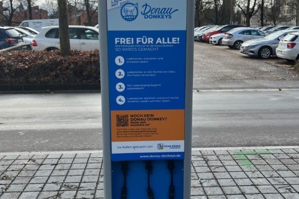 Ladestation der Donau Donkeys