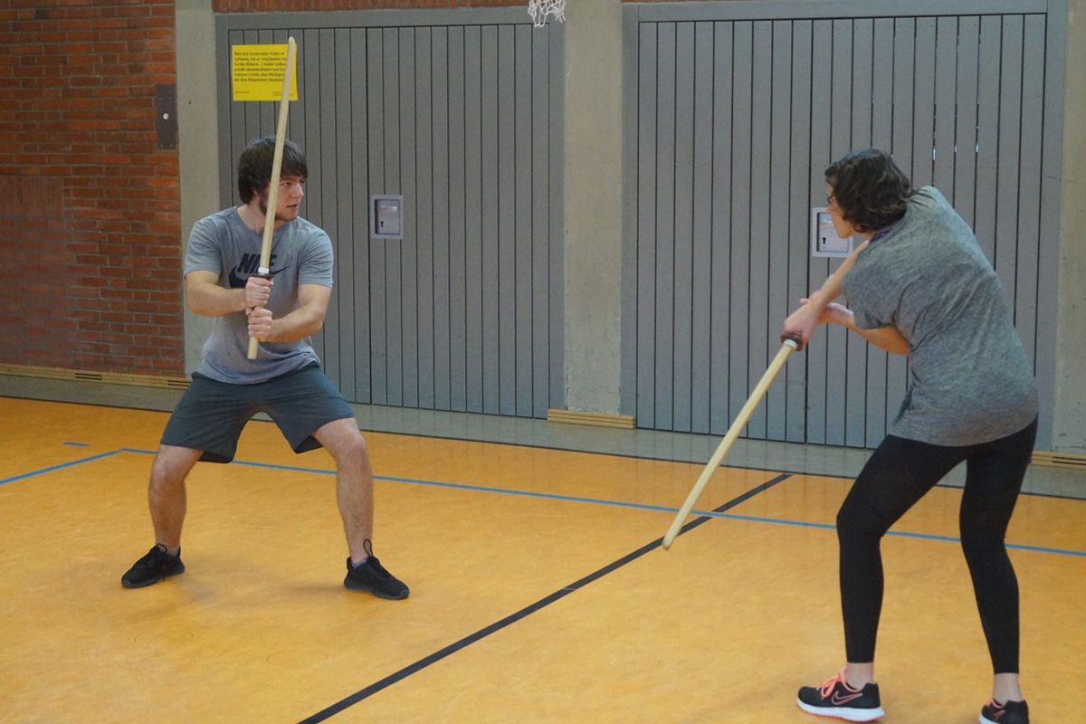 Fotografie – Teilnehmende am Workshop Bühnenkampf