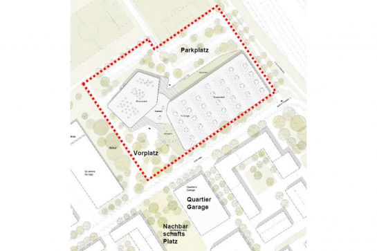 Grafik - Plan des Realisierungswettbewerbs für den Sportpark Ost