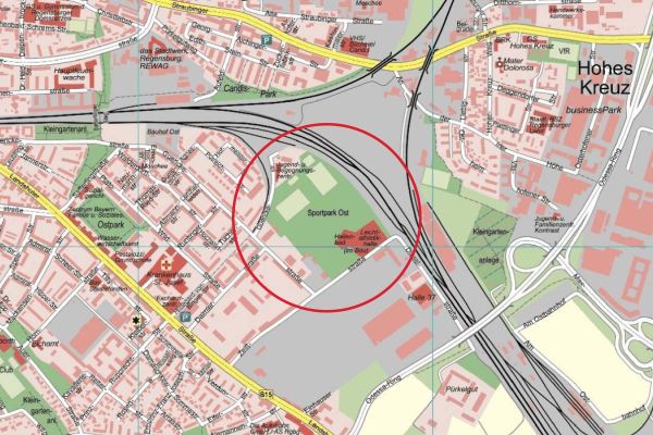 Bebauungsplan 164 - Ausschnitt aus dem Stadtplan