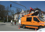 Fotografie - Errichtung einer mobilen Ampelanlage (C) Tobias Jarosch, Stadt Regensburg