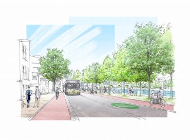 Zukunftsvision: Thundorferstraße nach der Verkehrsberuhigung