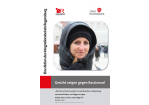 Portraitfoto von Frau Natalie Haas zur Aktion Gesicht zeigen gegen Rassismus. Darunter ihr Zitat: „Toll, dass sich heute wieder so viele Menschen in Regensburg versammelt haben, um Flagge zu zeigen. Schade, dass es immer noch nötig ist!“ (C) Stadt Regensburg/Simek