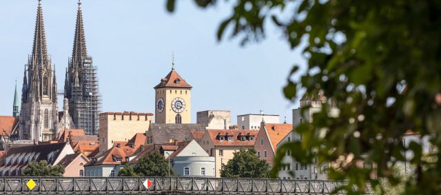 Fotografie - Blick auf Dom und Rathausturm