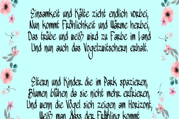 KKB 20. März Frühlingsgedicht