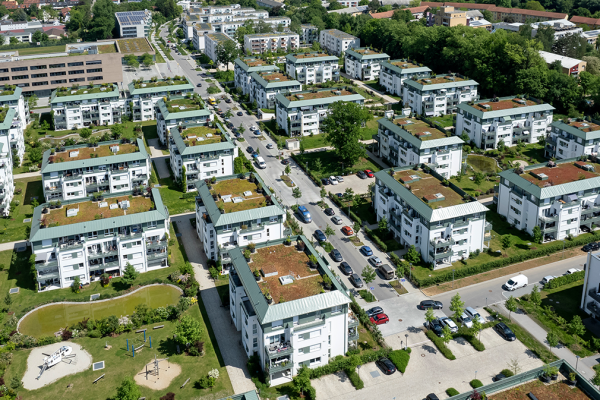 Fotografie: Luftaufnahme Nibelungenareal 