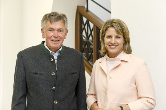 Fotografie: Vorsitzender Klaus Steiner und Bürgermeisterin Dr. Astrid Freudenstein 