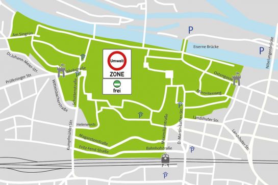 Umweltzone - Geltungsbereich (C) Stadt Regensburg
