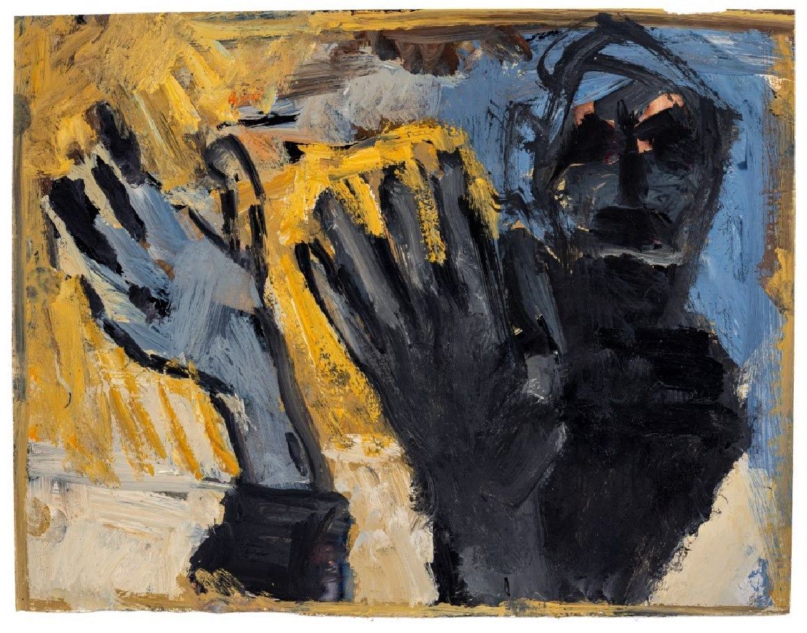 Fotografie – ohne Titel – Szenenbild II, Öl auf Papier, um 1998, Inv. Nr. 2012_0208, Kunstsammlungen des Bistums Regensburg