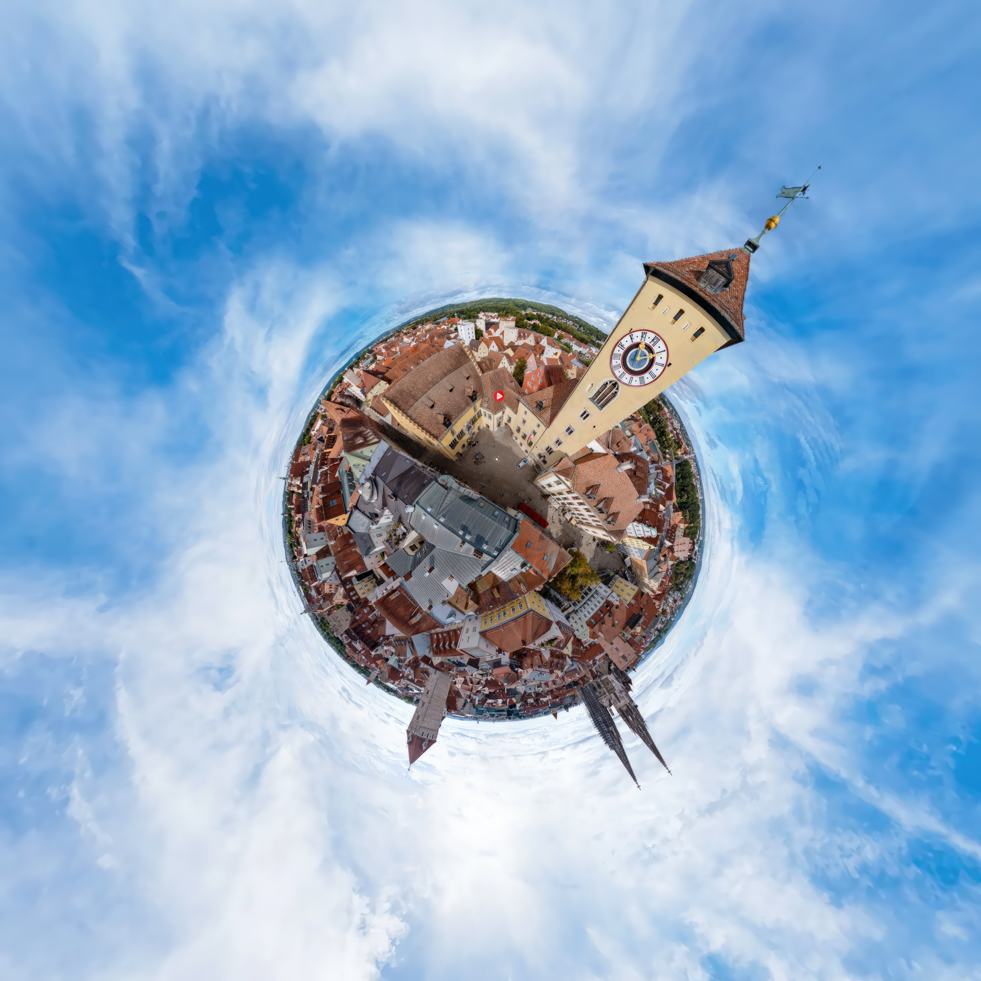 Fotografie – Blick von oben auf das Alte Rathaus