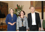 Fotografie - Neujahrsempfang 2024 - Bürgermeisterin Dr. Astrid Freudenstein, Oberbürgermeisterin Gertrud Maltz-Schwarzfischer und Bürgermeister Ludwig Artinger (v.l.n.r)