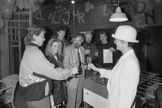 Fotografie: Feier zum 10. Geburtstag mit Bürgermeister Walter Annuß