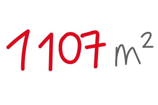 Grafik: 1.107 Quadratmeter