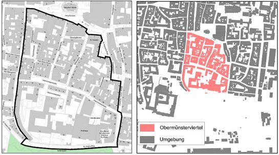 Sanierungsgebiet Obermünsterviertel Übersichtsplan