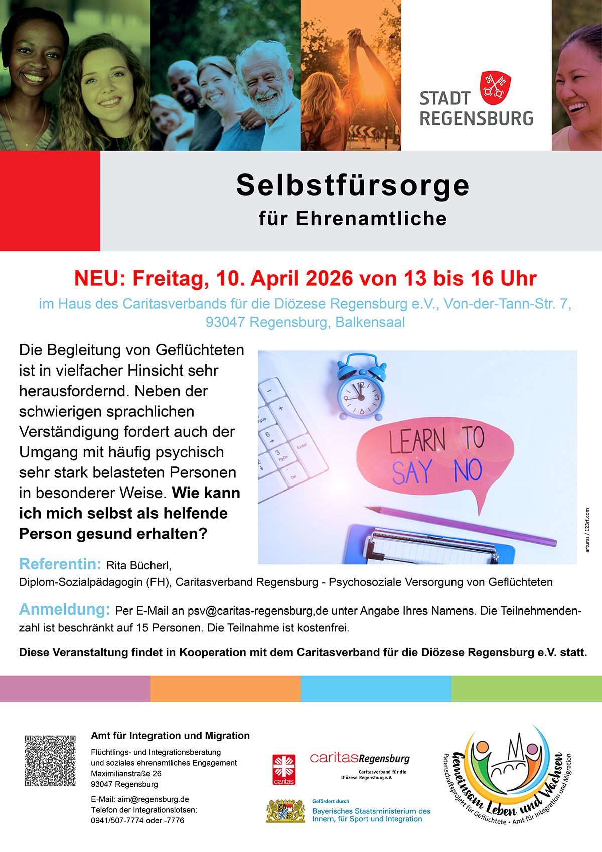Plakat - Integrationslotsen - Veranstaltungen 2026 - Selbstfürsorge