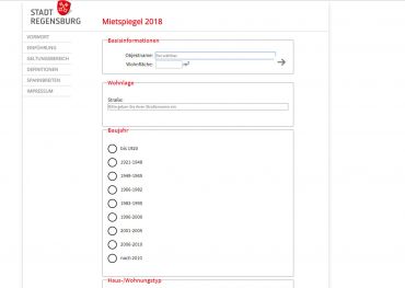 Screenshot Online Mietenberechner
