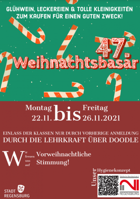 Weihnachtsbasar 2021 Plakat (C) Städt. BS II