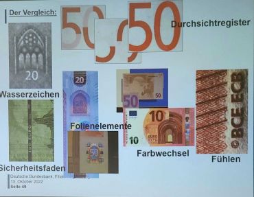 Falschgeld Vortrag 2022 Sicherheitszeichen