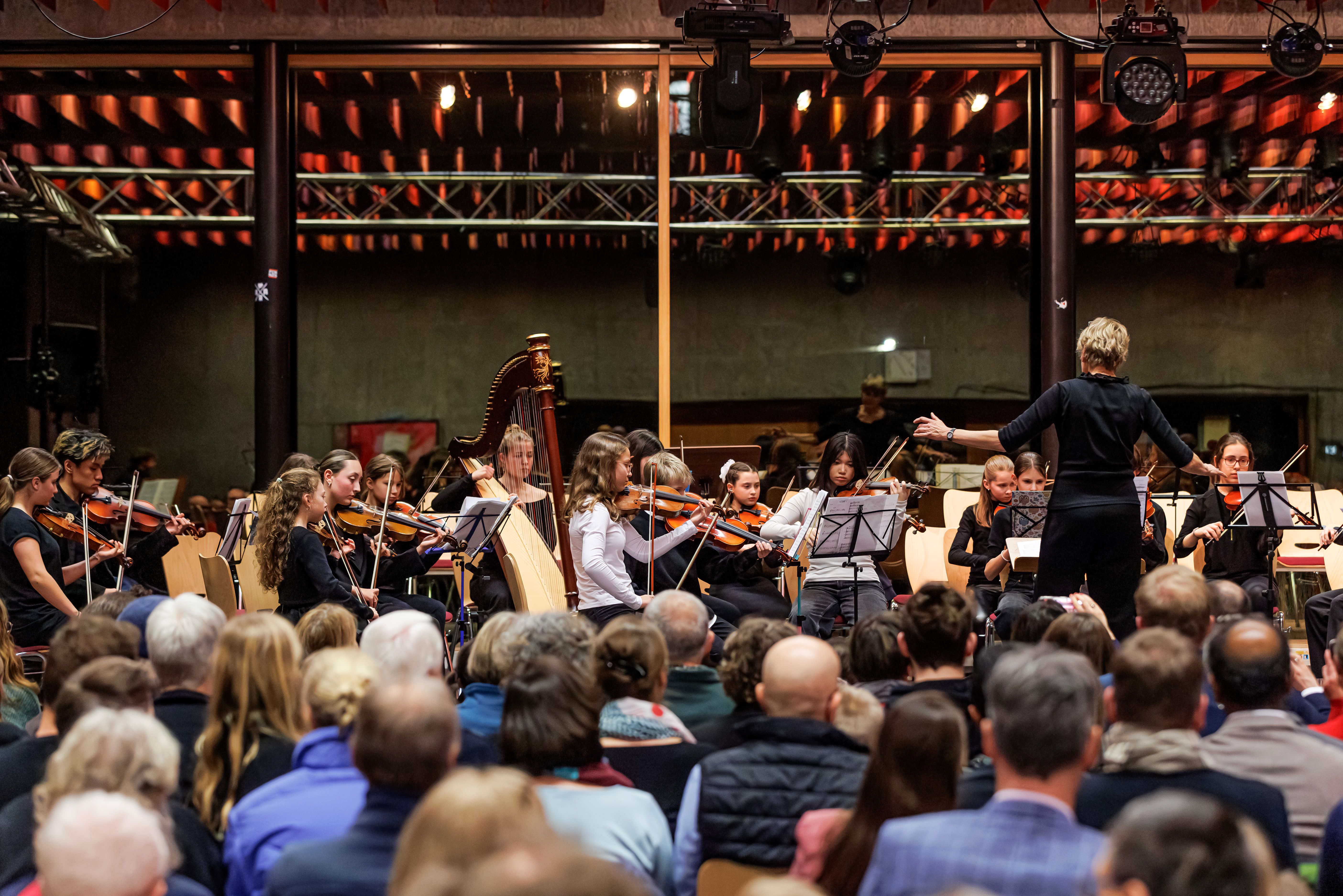 Streichorchester in der Aule des Goethe Gymnasiums