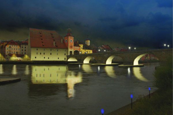 Stadtlichtplan - Simulation Steinerne Brücke