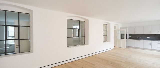 Fotografie – Blick in eine der Wohnungen in der Brückstraße