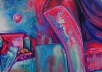EVELYN . 140 x 120cm . Acryl/Leinwand 2021 © Ivana Koubek