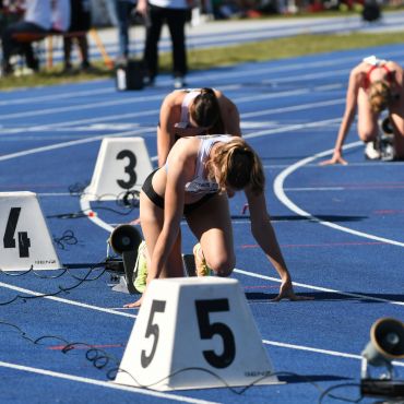 Fotografie: Mona Mayer im Startblock