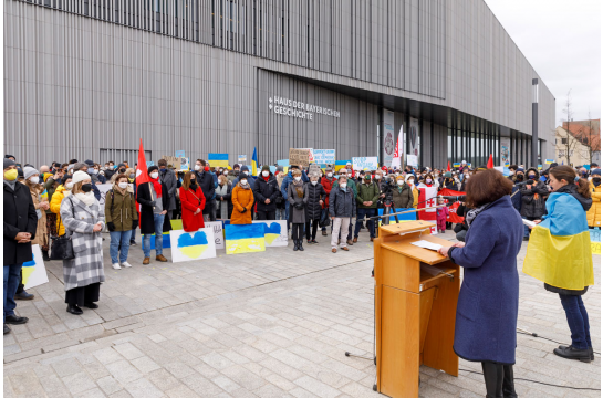 Fotografie: Mahnwache für die Ukraine