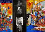 REGENSBURG . Acryl/Leinwand . Mischtechnik/Papier © Koubek Ivana