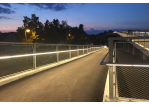 Brückenbau - Eröffnung Geh- und Radwegsteg Pilsenallee - Nachtaufnahme